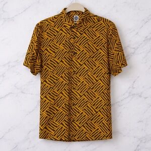 JOHNNY COTTON | Short-Sleeve Geometric Print Shirt Aztec